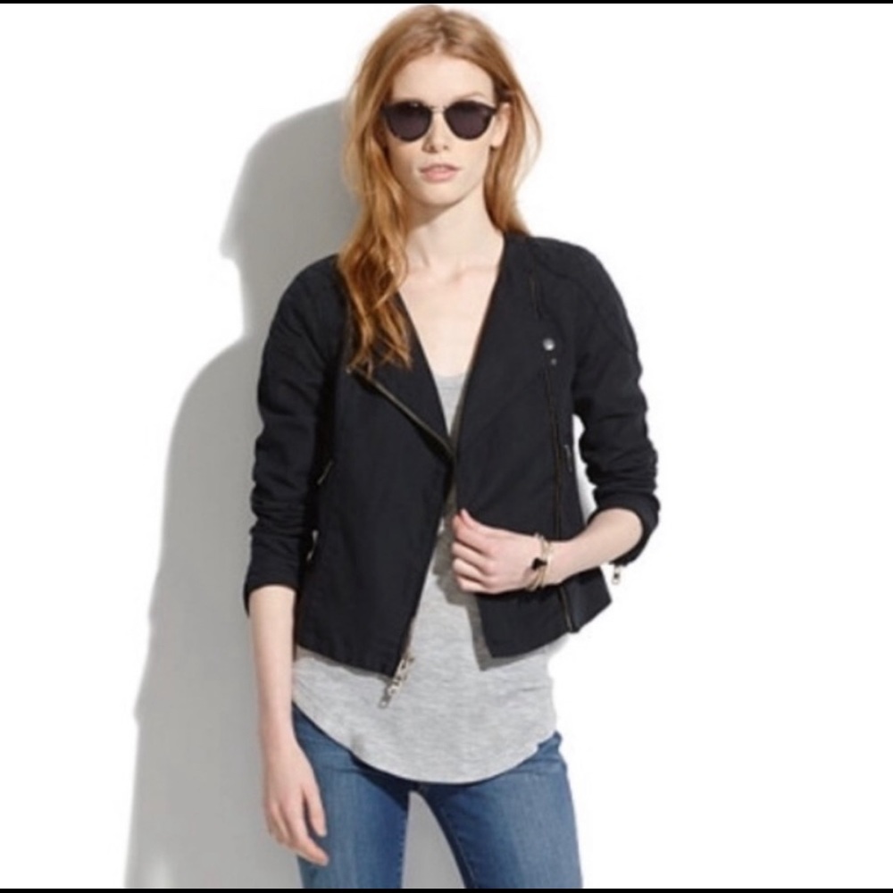 Madewell Sidecar Moto Jacket - Black